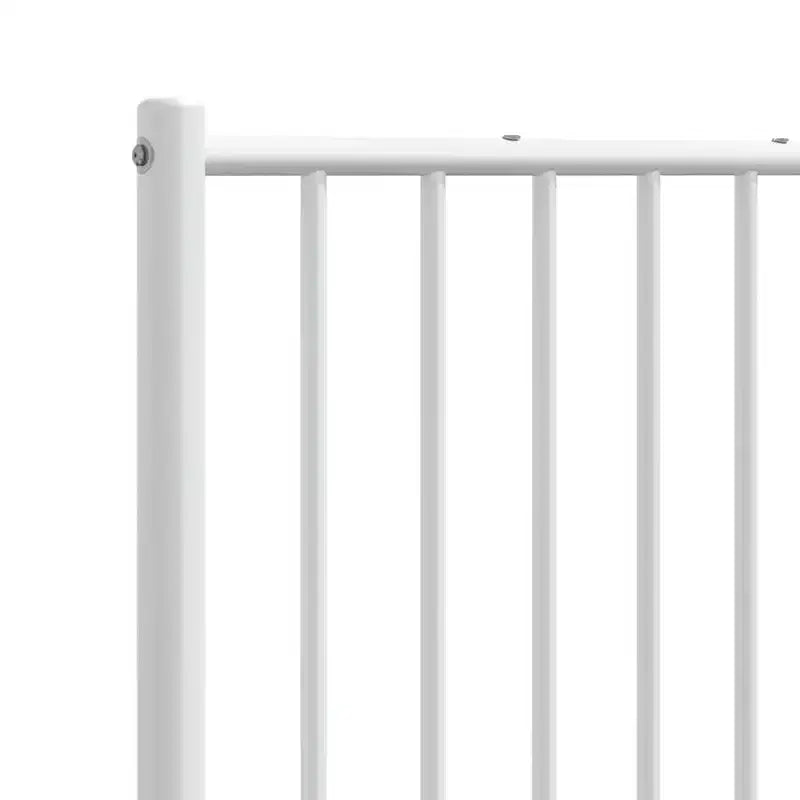 vidaXL Tête de lit en métal de 90 cm pour lits doubles, Tête de lit en acier durable pour chambre moderne minimaliste, Montage facile, Blanc