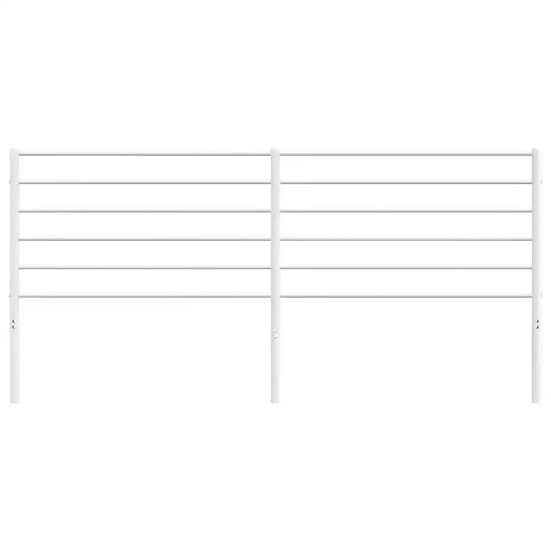 vidaXL Tête de lit en métal 90 cm pour lits King Size, Tête de lit en acier durable pour chambre moderne et minimaliste, Montage facile, Blanc