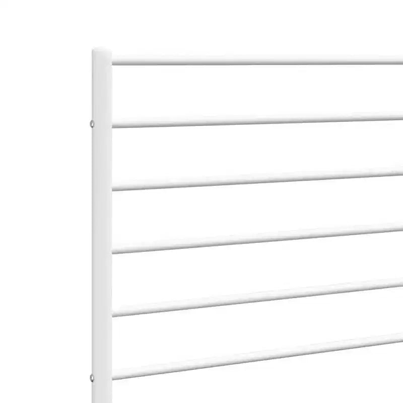vidaXL Tête de lit en métal 90 cm pour lits King Size, Tête de lit en acier durable pour chambre moderne et minimaliste, Montage facile, Blanc
