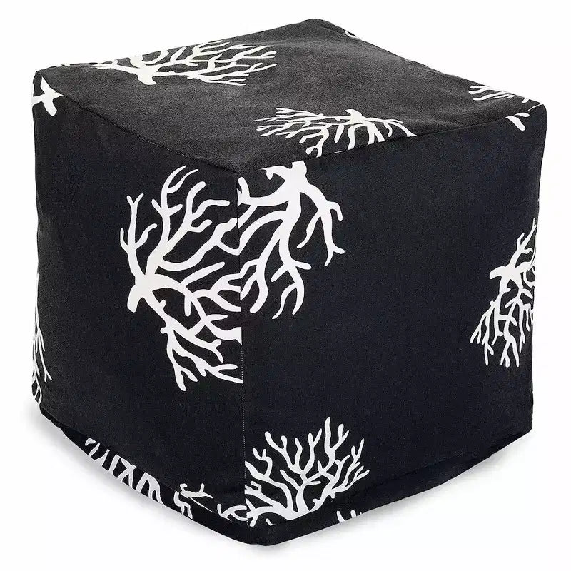 Majestic Home Goods,Pouf Cube Corail