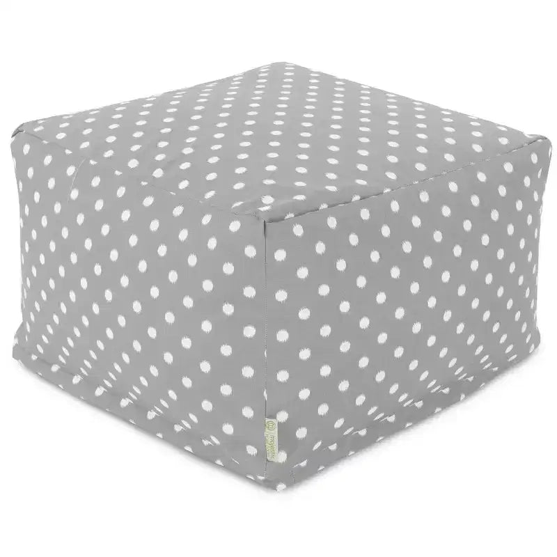 Pouf ottoman – Motif à pois Ikat