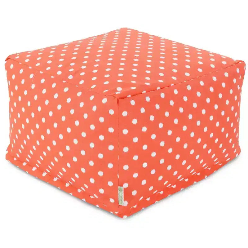 Pouf ottoman – Motif à pois Ikat