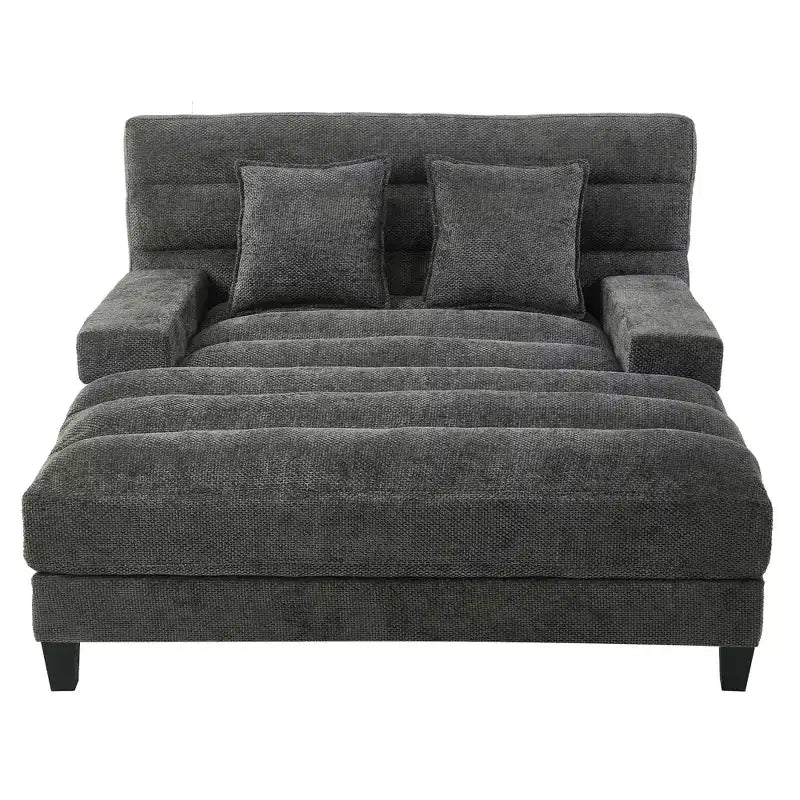 Canapé-méridienne réglable en chenille avec éclairage LED RVB