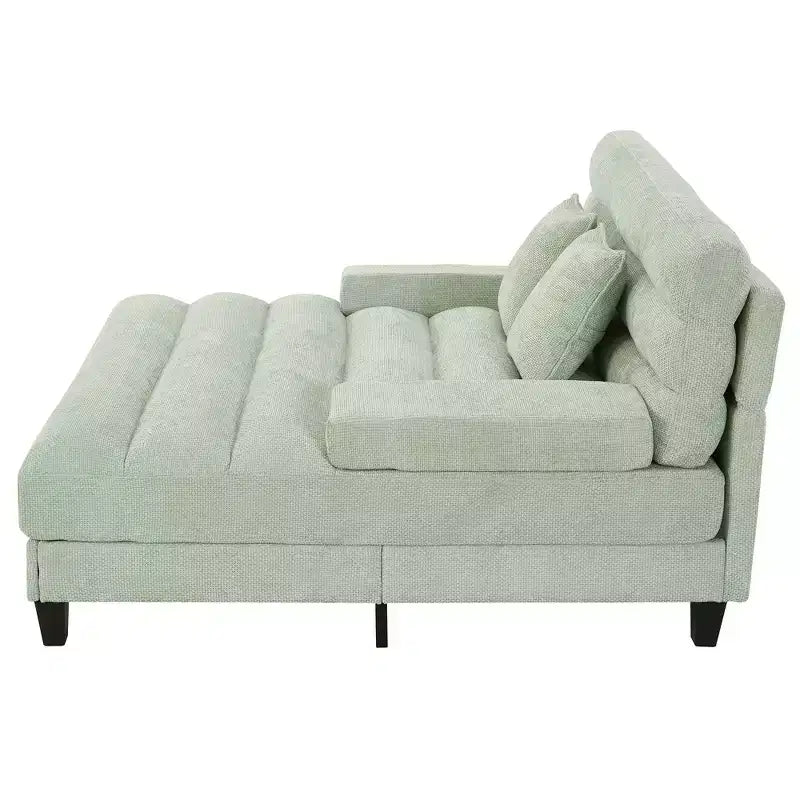 Canapé-méridienne réglable en chenille avec éclairage LED RVB