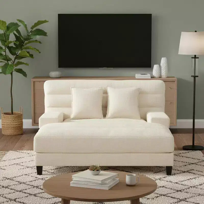 Canapé-méridienne réglable en chenille avec éclairage LED RVB