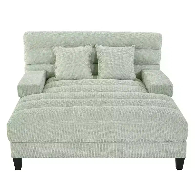 Canapé-méridienne réglable en chenille avec éclairage LED RVB
