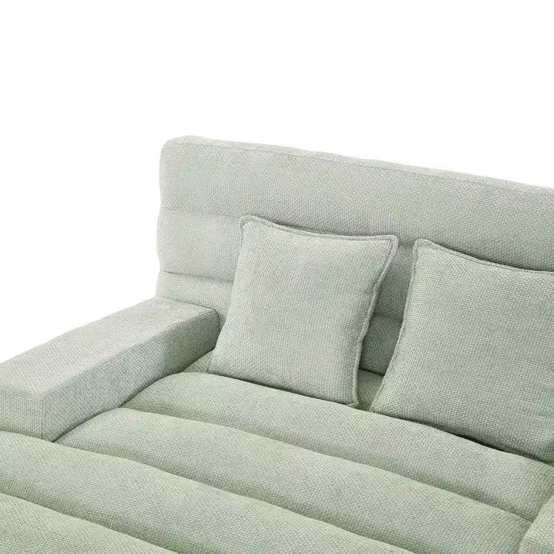 Canapé-méridienne réglable en chenille avec éclairage LED RVB