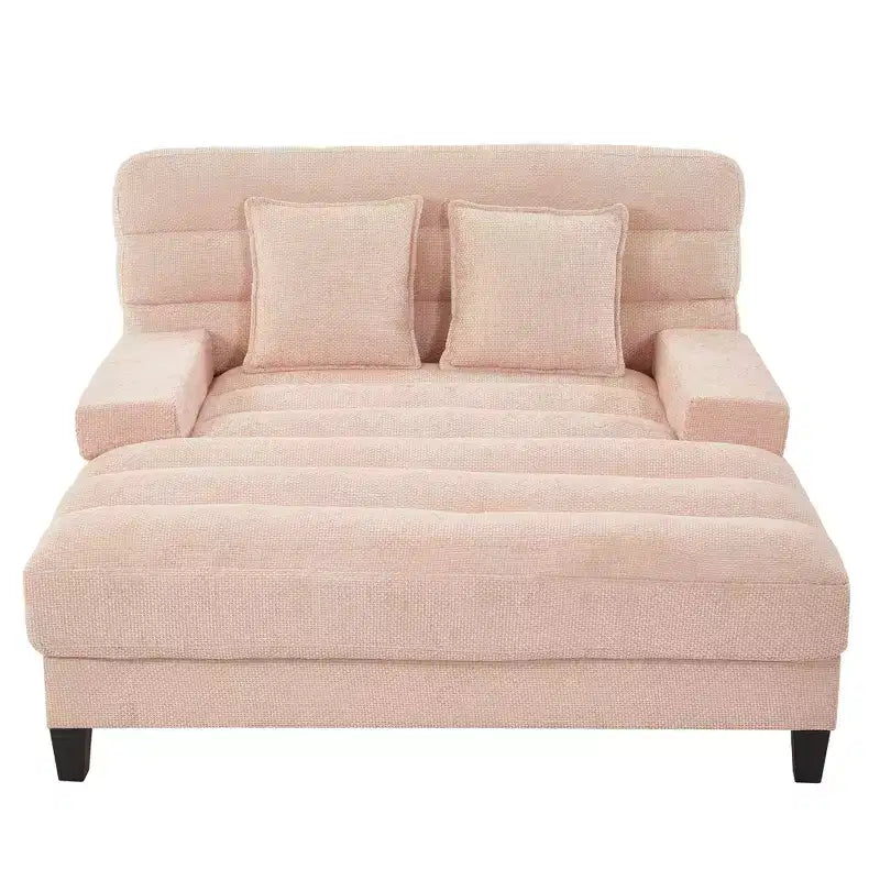 Canapé-méridienne réglable en chenille avec éclairage LED RVB