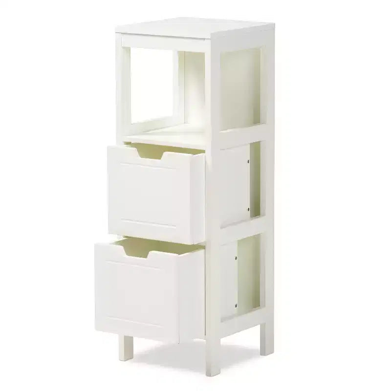Armoire de rangement utilitaire en bois avec 2 portes et 2 étagères