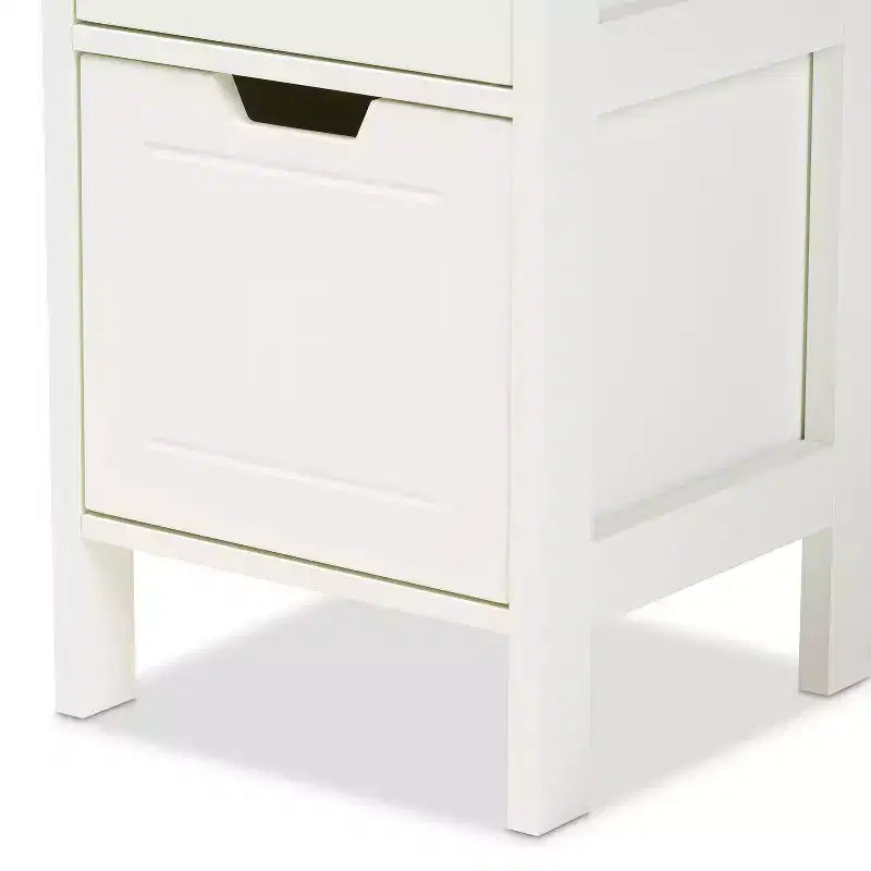 Armoire de rangement utilitaire en bois avec 2 portes et 2 étagères