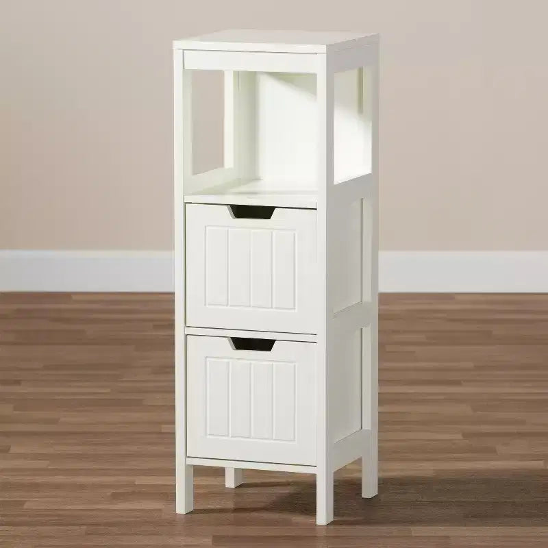 Armoire de rangement utilitaire en bois avec 2 portes et 2 étagères