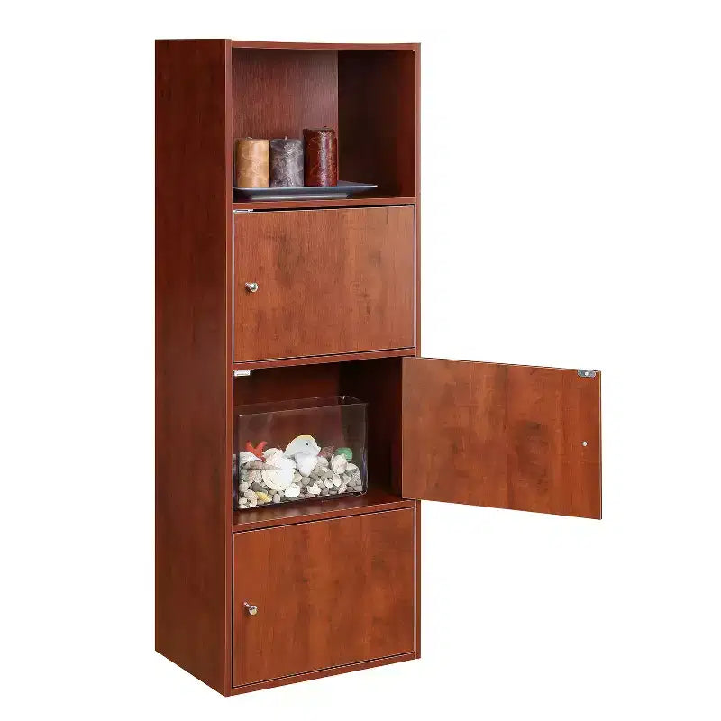Armoire utilitaire en plastique avec 1 porte et 2 étagères