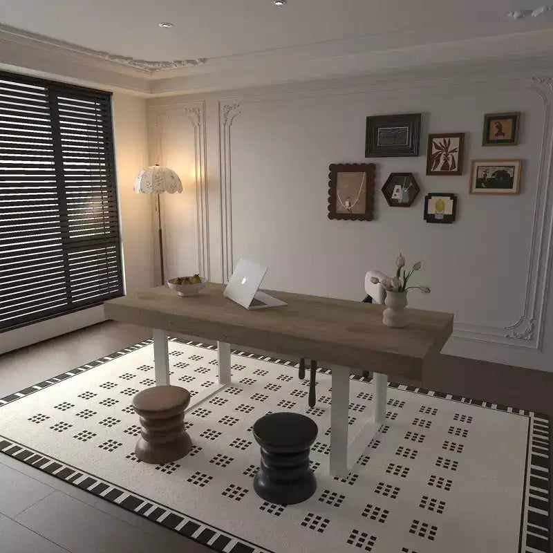 Okak 78 pouces Table à Manger Extensible Moderne pour 8 Personnes, Table de Cuisine avec Grand Plateau Long, Table Pliante pour Fête, Conférence