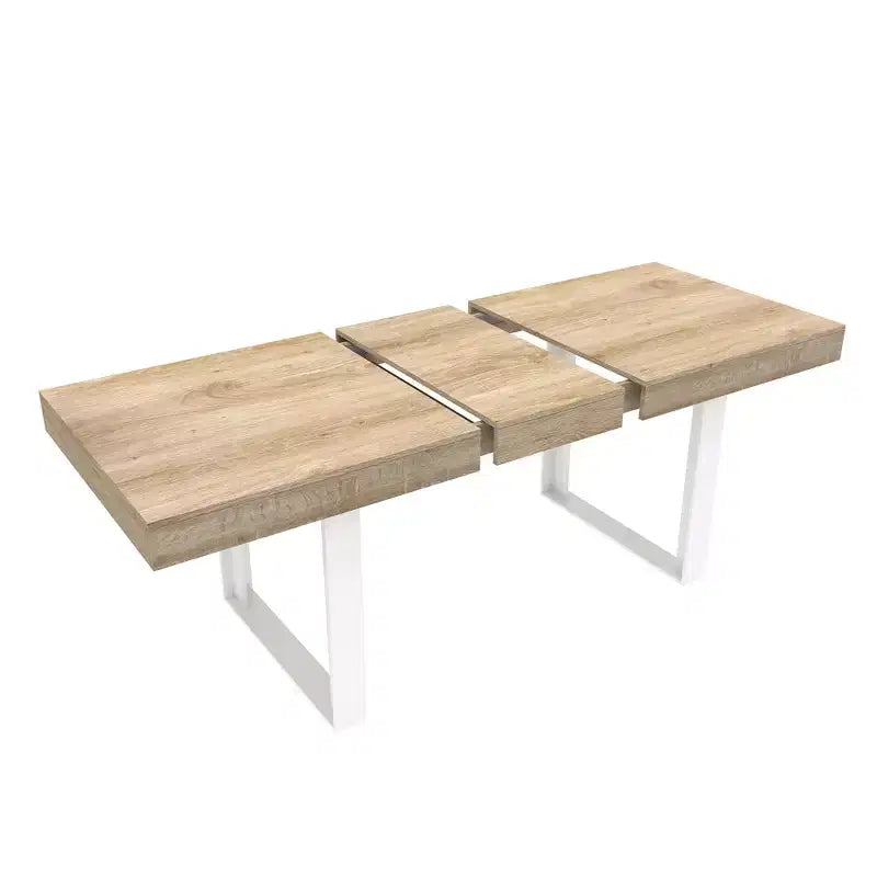 Okak 78 pouces Table à Manger Extensible Moderne pour 8 Personnes, Table de Cuisine avec Grand Plateau Long, Table Pliante pour Fête, Conférence