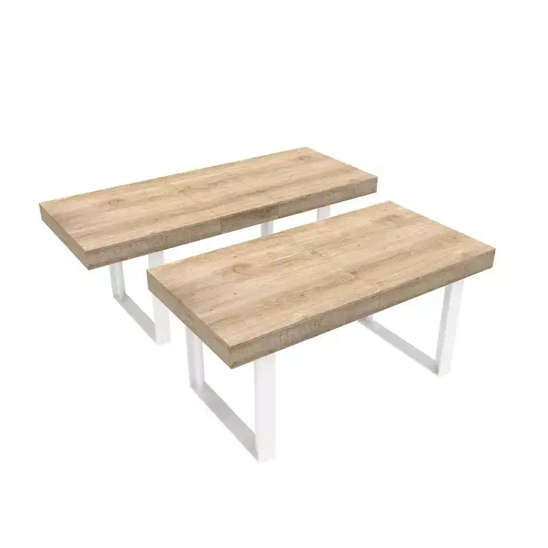 Okak 78 pouces Table à Manger Extensible Moderne pour 8 Personnes, Table de Cuisine avec Grand Plateau Long, Table Pliante pour Fête, Conférence