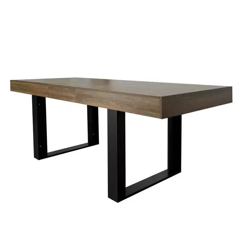 Okak 78 pouces Table à Manger Extensible Moderne pour 8 Personnes, Table de Cuisine avec Grand Plateau Long, Table Pliante pour Fête, Conférence