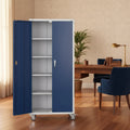 Steel Storage Cabinet with Locking Doors, 71 Heavy Duty Metal Cabinet with Adjustable Shelves