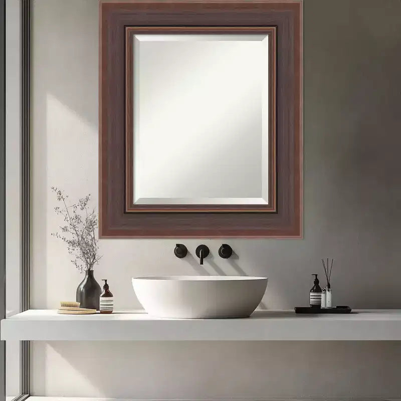 Miroir mural biseauté pour coiffeuse de salle de bain