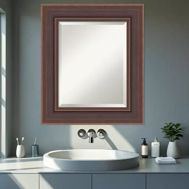 Miroir mural biseauté pour coiffeuse de salle de bain