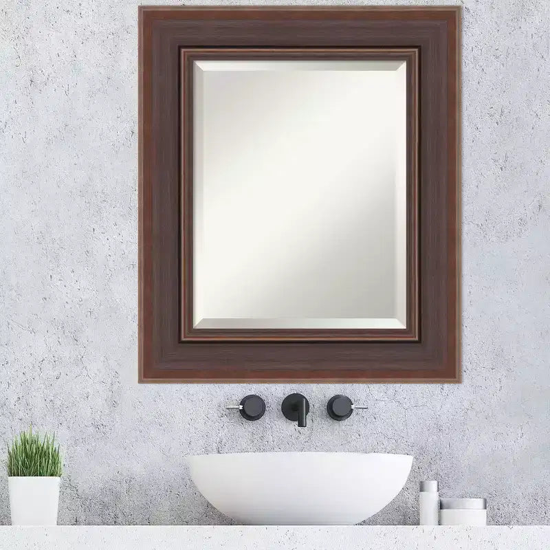 Miroir mural biseauté pour coiffeuse de salle de bain