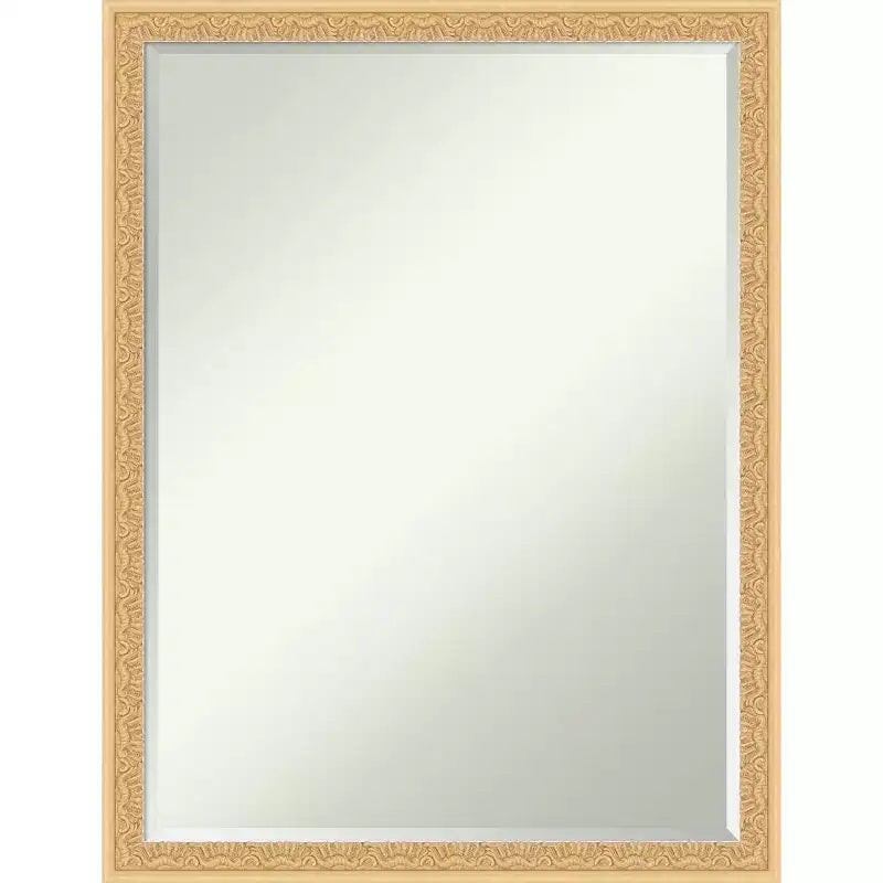 Miroir de vanité de salle de bain encadré en bois biseauté d'un demi-pouce