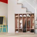 Vestiaire à 5 compartiments avec rangements et roulettes