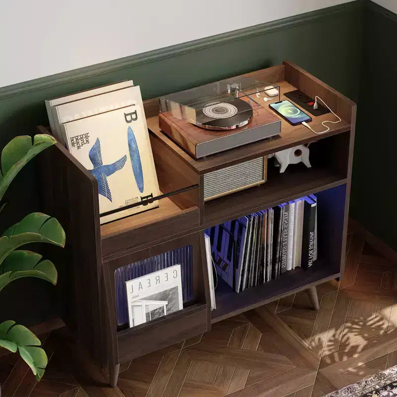 Meuble de rangement pour tourne-disque vinyle