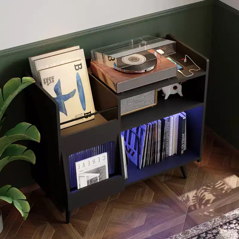 Meuble de rangement pour tourne-disque vinyle