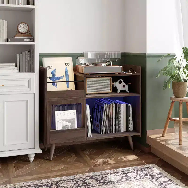 Meuble de rangement pour tourne-disque vinyle
