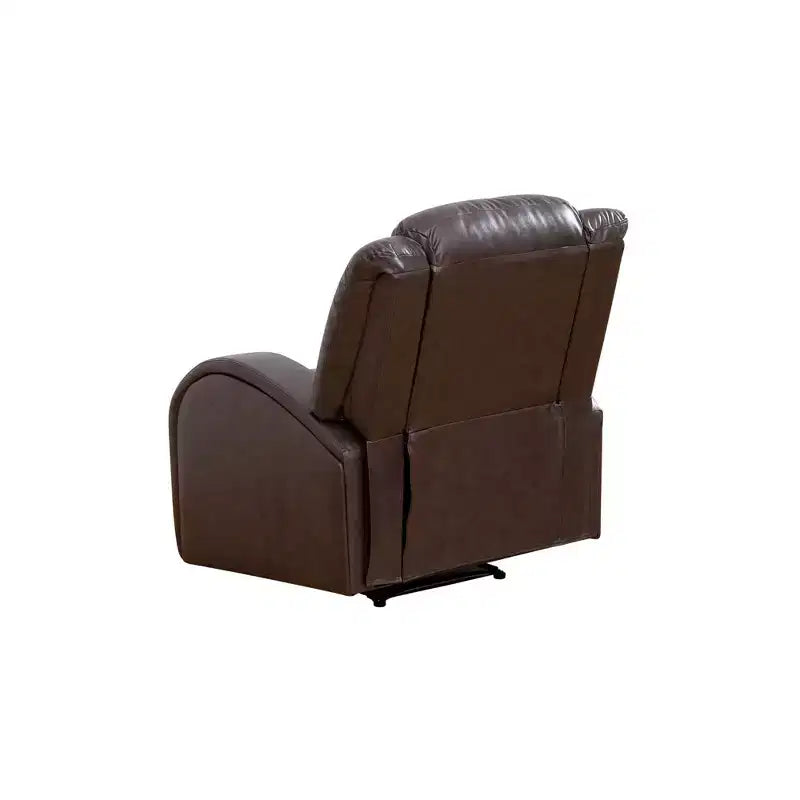 Fauteuil inclinable en similicuir avec dossier réglable – Marron