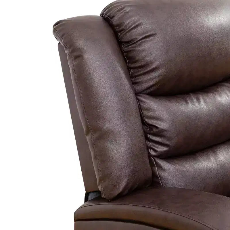 Fauteuil inclinable en similicuir avec dossier réglable – Marron