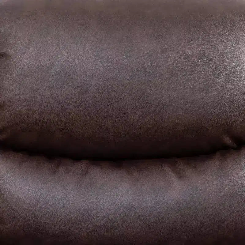 Fauteuil inclinable en similicuir avec dossier réglable – Marron