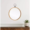 Miroir mural rond en métal de 30 pouces – Bronze
