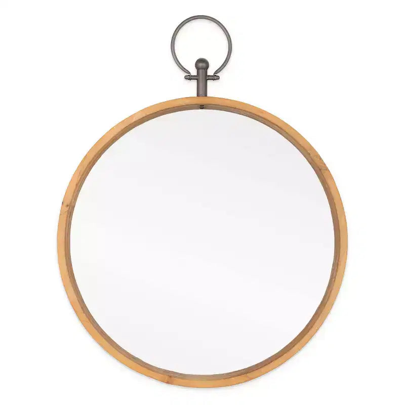 Miroir mural rond en métal de 30 pouces – Bronze