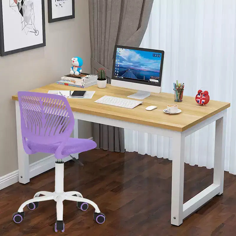 Chaise de bureau pivotante sans accoudoirs à hauteur réglable – Violet