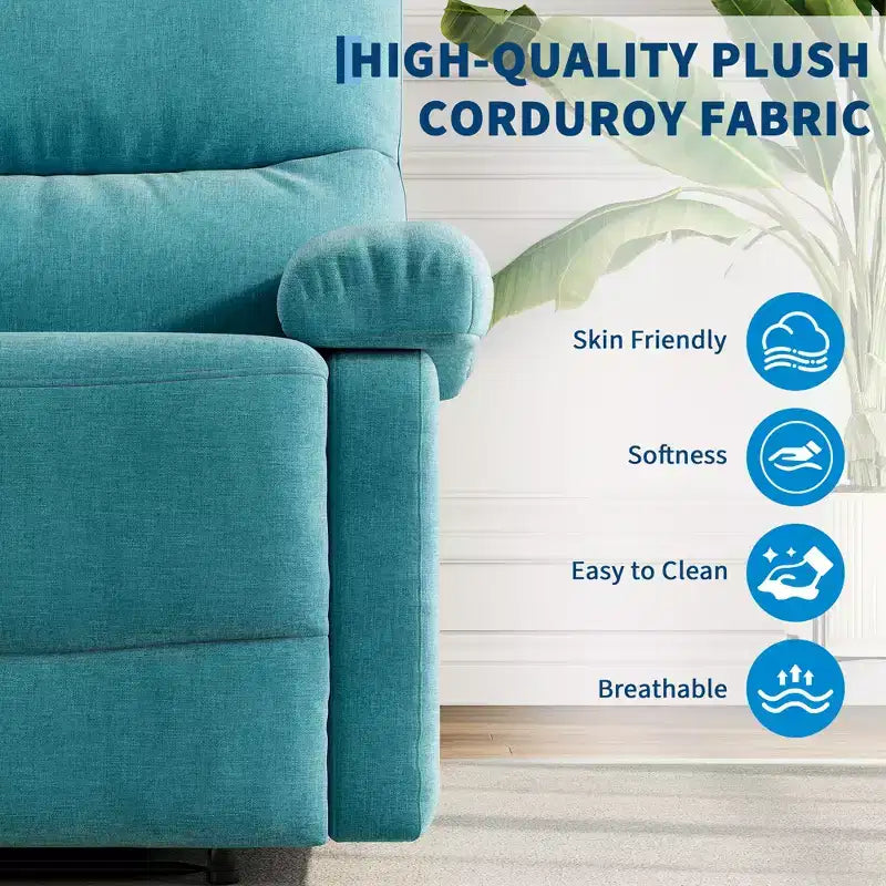 Fauteuil inclinable en tissu avec poche latérale
