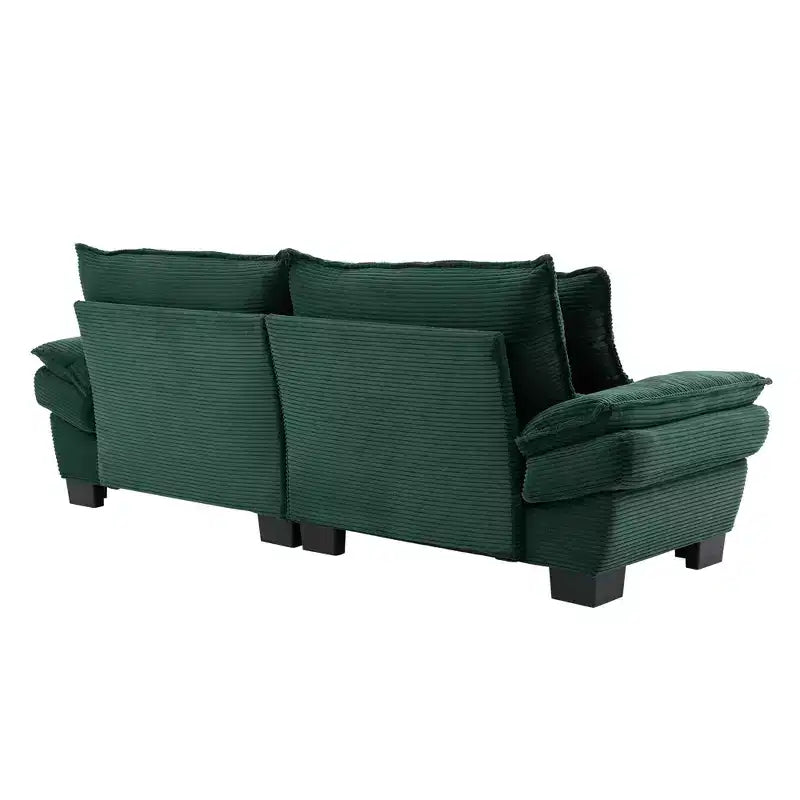 Canapé convertible en velours côtelé MAYEERTY avec oreillers, rembourré pour chambre à coucher, salon, bureau, vert