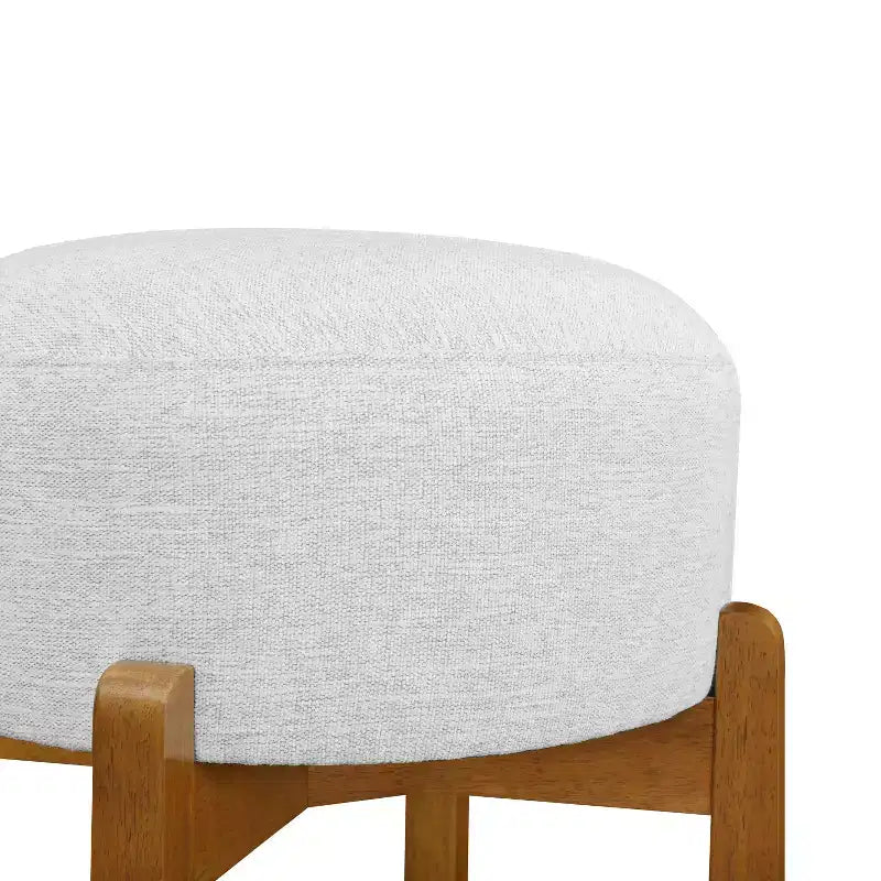 Christopher Knight Home Ashton Tabourets de bar rembourrés ronds en bois d'hévéa (Lot de 2)