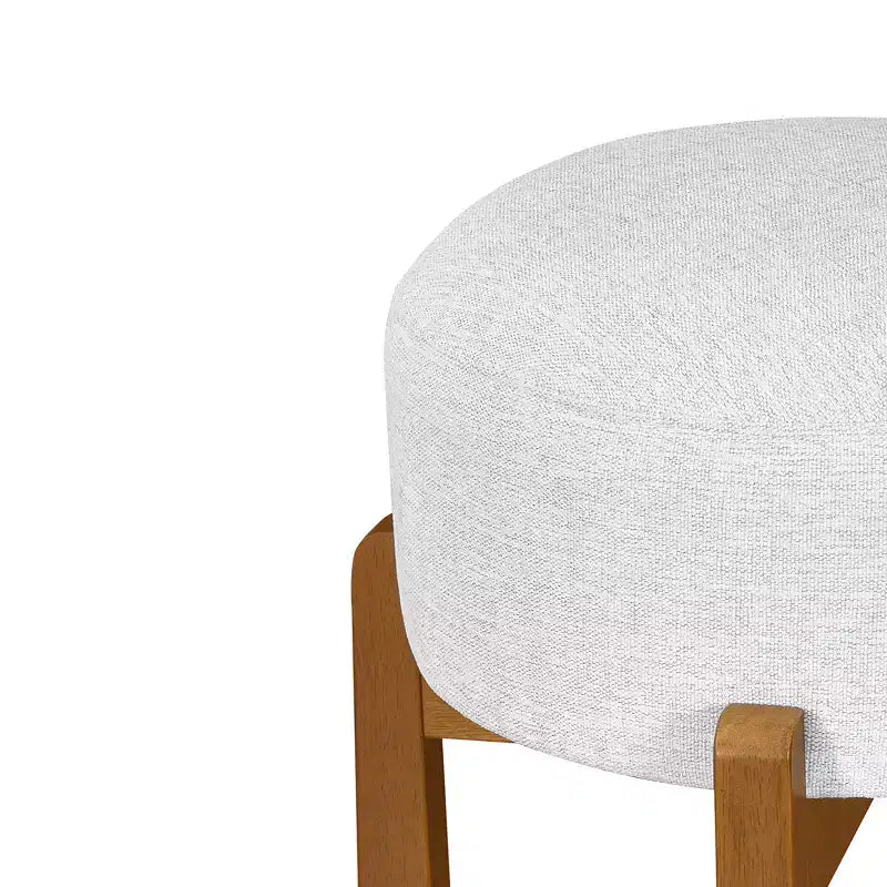 Christopher Knight Home Ashton Tabourets de bar rembourrés ronds en bois d'hévéa (Lot de 2)