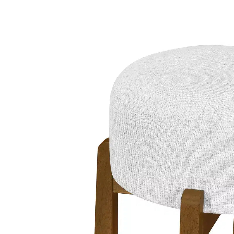 Christopher Knight Home Ashton Tabourets de bar rembourrés ronds en bois d'hévéa (Lot de 2)
