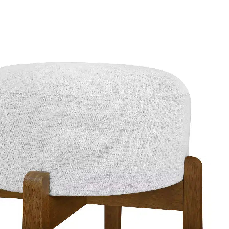 Christopher Knight Home Ashton Tabourets de bar rembourrés ronds en bois d'hévéa (Lot de 2)