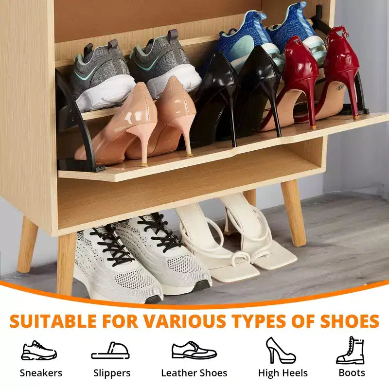 Meuble à chaussures en rotin à 3 portes avec tiroirs basculants et ventilation