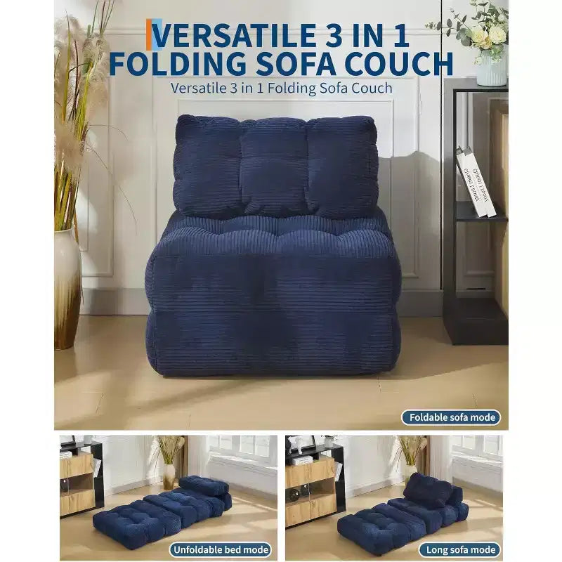 Canapé-lit pliant avec soutien oreiller – Fauteuil convertible