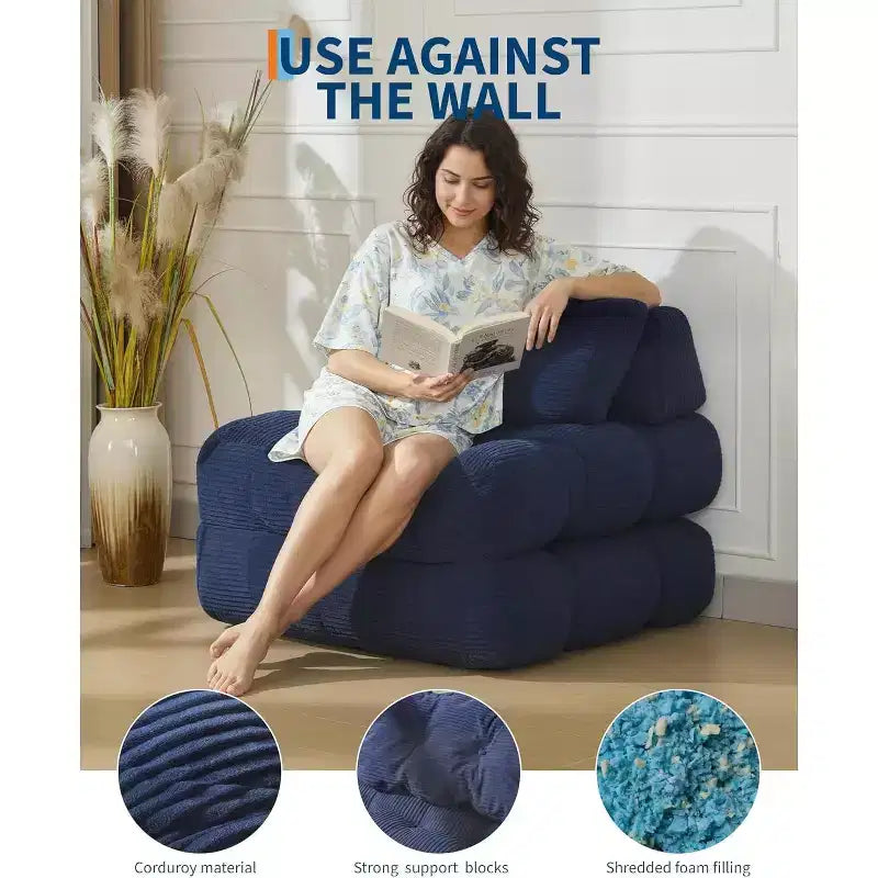 Canapé-lit pliant avec soutien oreiller – Fauteuil convertible