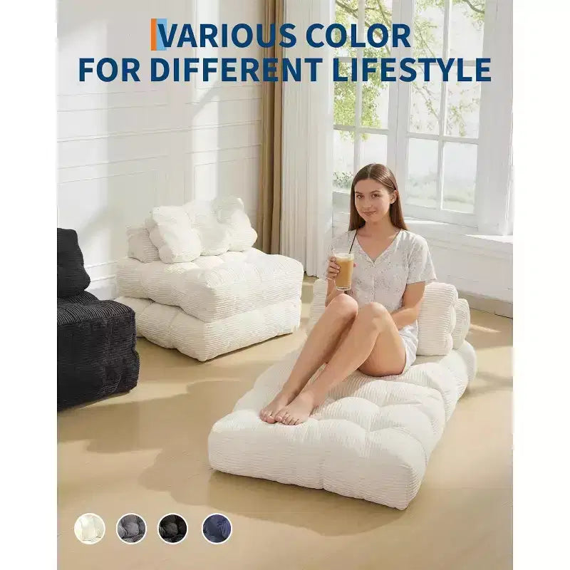 Canapé-lit pliant avec soutien oreiller – Fauteuil convertible