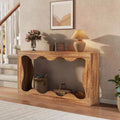 Farmhouse Console Table with Storage, Narrow Entryway Sofa Table for Hallway, Living Room, Wooden Industrial Accent Table, Sturdy Entry Table Stand