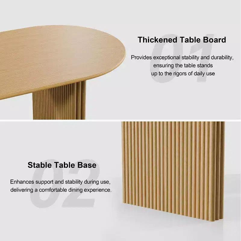 Table de salle à manger ovale 79" – 4 à 6 places, style ferme