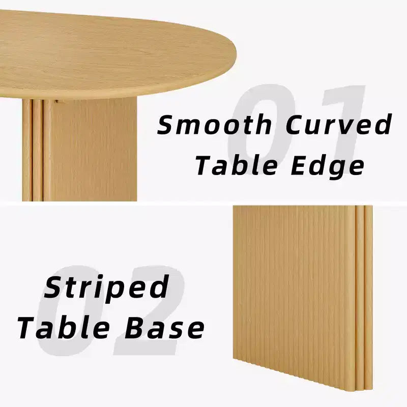 Table de salle à manger ovale 79" – 4 à 6 places, style ferme