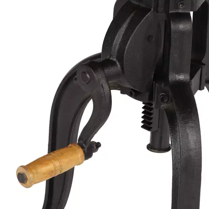 Table d'appoint ronde réglable – Bois recyclé et fonte
