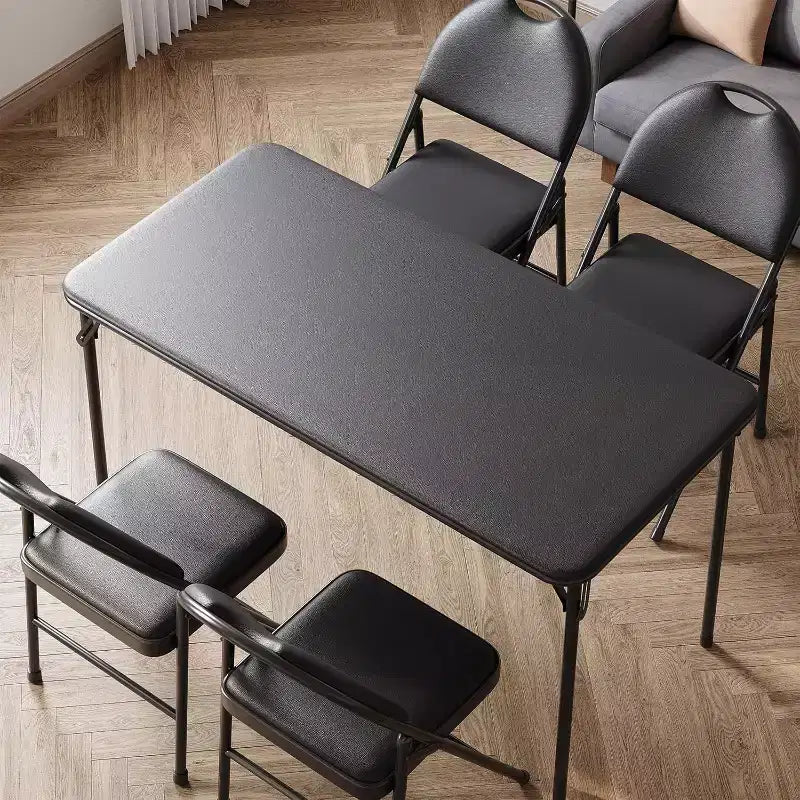 Table pliante avec surface en cuir PU